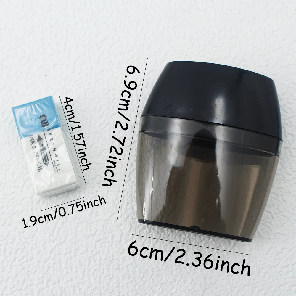 Black Double-Hole Pencil Sharpener and Blue&White Eraser | Office Desktop Essential