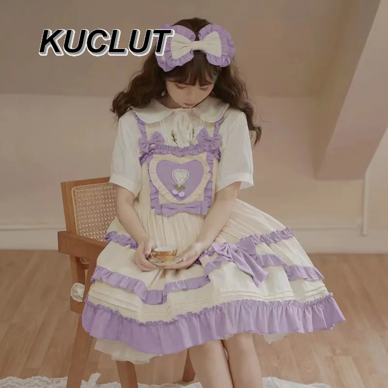 夏の女の子プリンセス Dresswes 女性のための 2025 新しいロリータスタイル甘くてかわいい夜会服エレガントカジュアルショート JSK ドレス