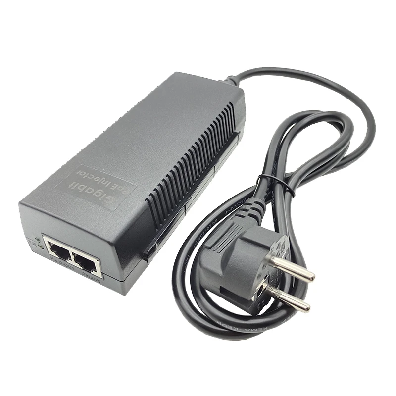 جيجابت PoE 48 فولت 1A حاقن 1000Mbps 48 فولت امدادات الطاقة 48V1A ل CCTV الأمن IP هاتف مزود بكاميرا POE إيثرنت محول AP المملكة المتحدة الاتحاد الأفريقي الاتحاد الأوروبي