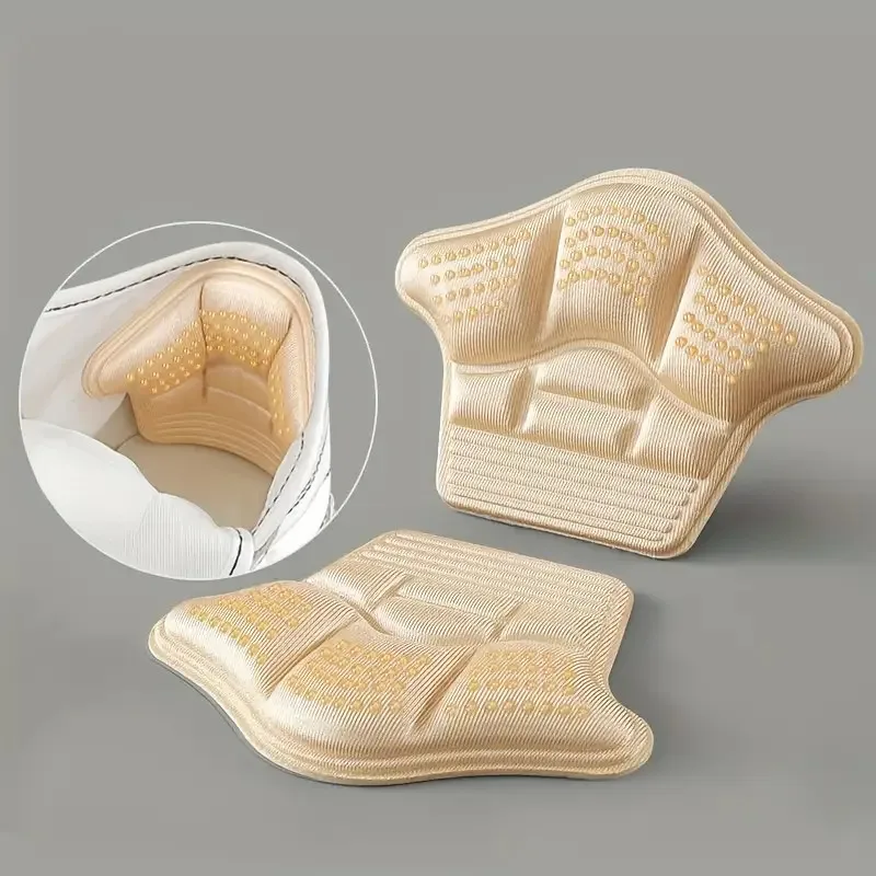 قطعة واحدة من وسادات وسائد الكعب للأحذية - مضادة للانزلاق، تمنع انزلاق الكعب والبثور، حشوات مريحة للعناية بالقدم للأحذية الفضفاضة