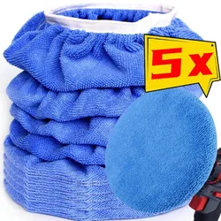 Microfiber Car Waxing Polishing Sleeve 5-10 Inches Polisher Pad Wash Buffer Waxing Sleeve Auto Body Care Cleaning Accessories