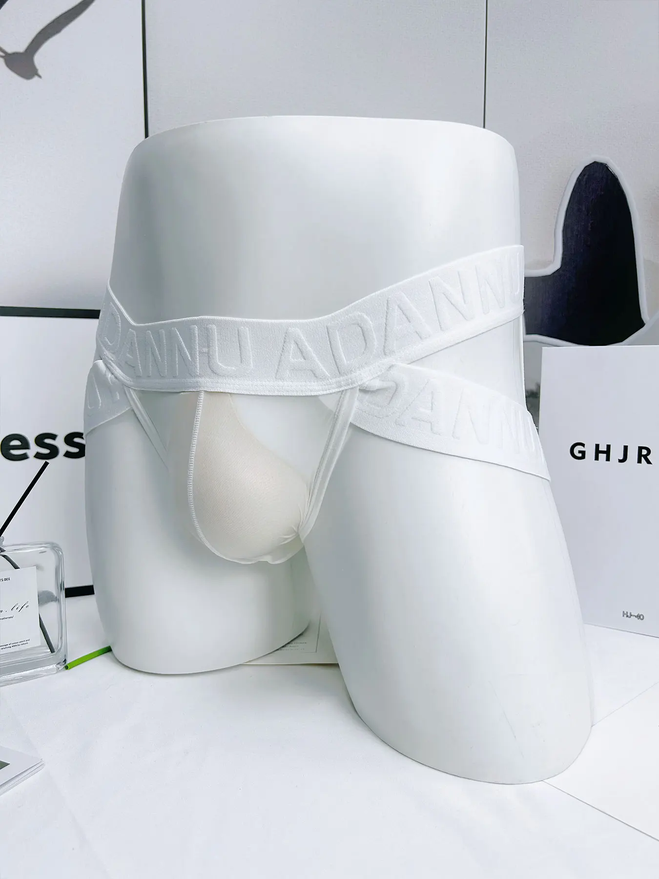 Transparent Men's Hollow Underwear Breathable Quick dry Man Briefs U convex Underpants Sexy Low Waist Male Panties Fashion