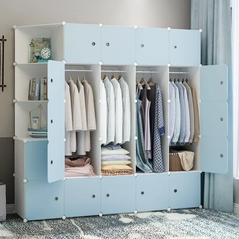 

Simple Storage Wardrobe Clothes Organizer Bedroom Cabinet Closet Kids Nordic Watches Suite Furniture storage cabinet