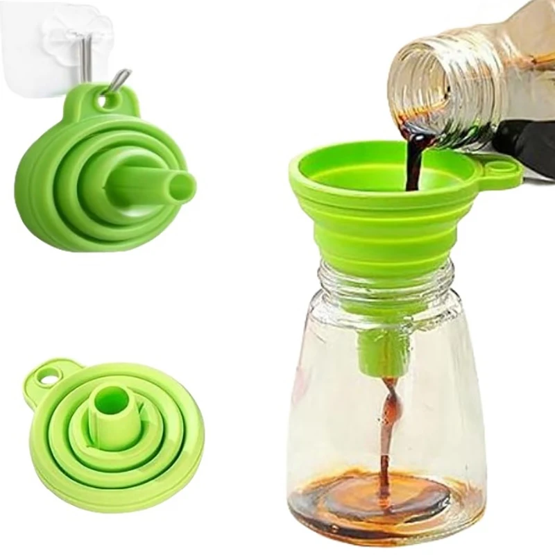 Składany lejek silnik samochodowy silikonowy płynny płyn do spryskiwaczy zmieniający przenośny lejek samochodowy do zmiany olej silnikowy akcesoria samochodowe