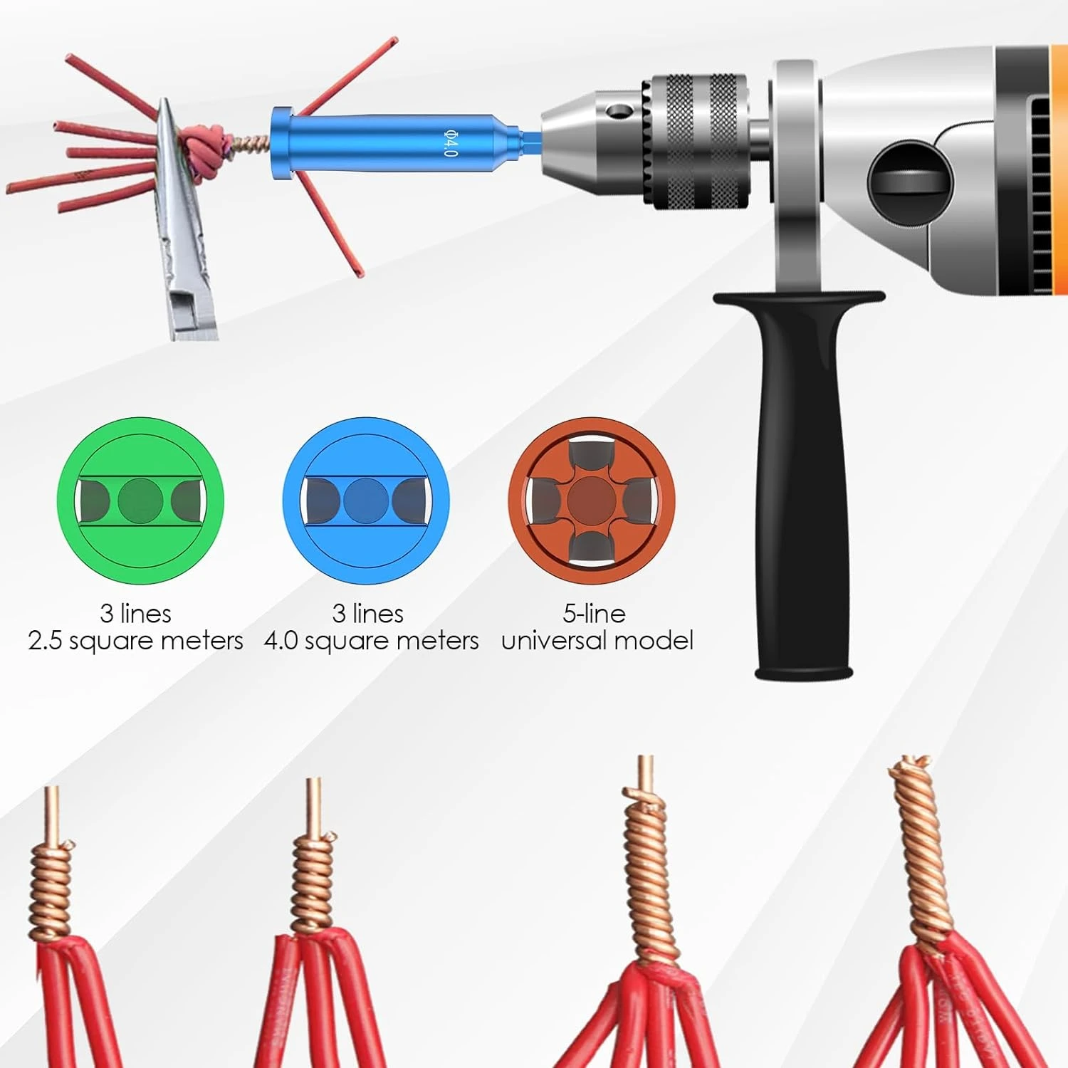 Efficient, versatile wire stripping tool set for effortless cable manipulation - Improve productivity with 3 innovative wire twi