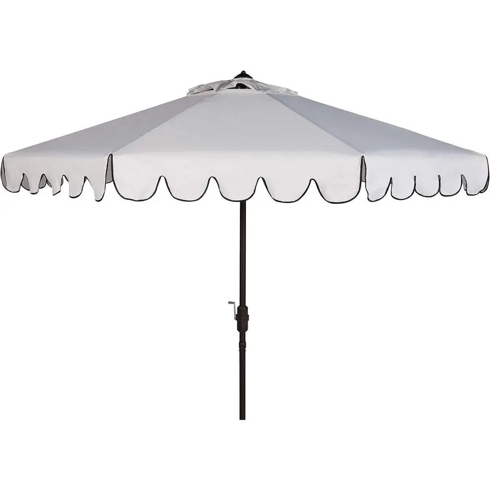 

Venice Navy and White 9ft Single Scallop Push Button Outdoor Umbrella