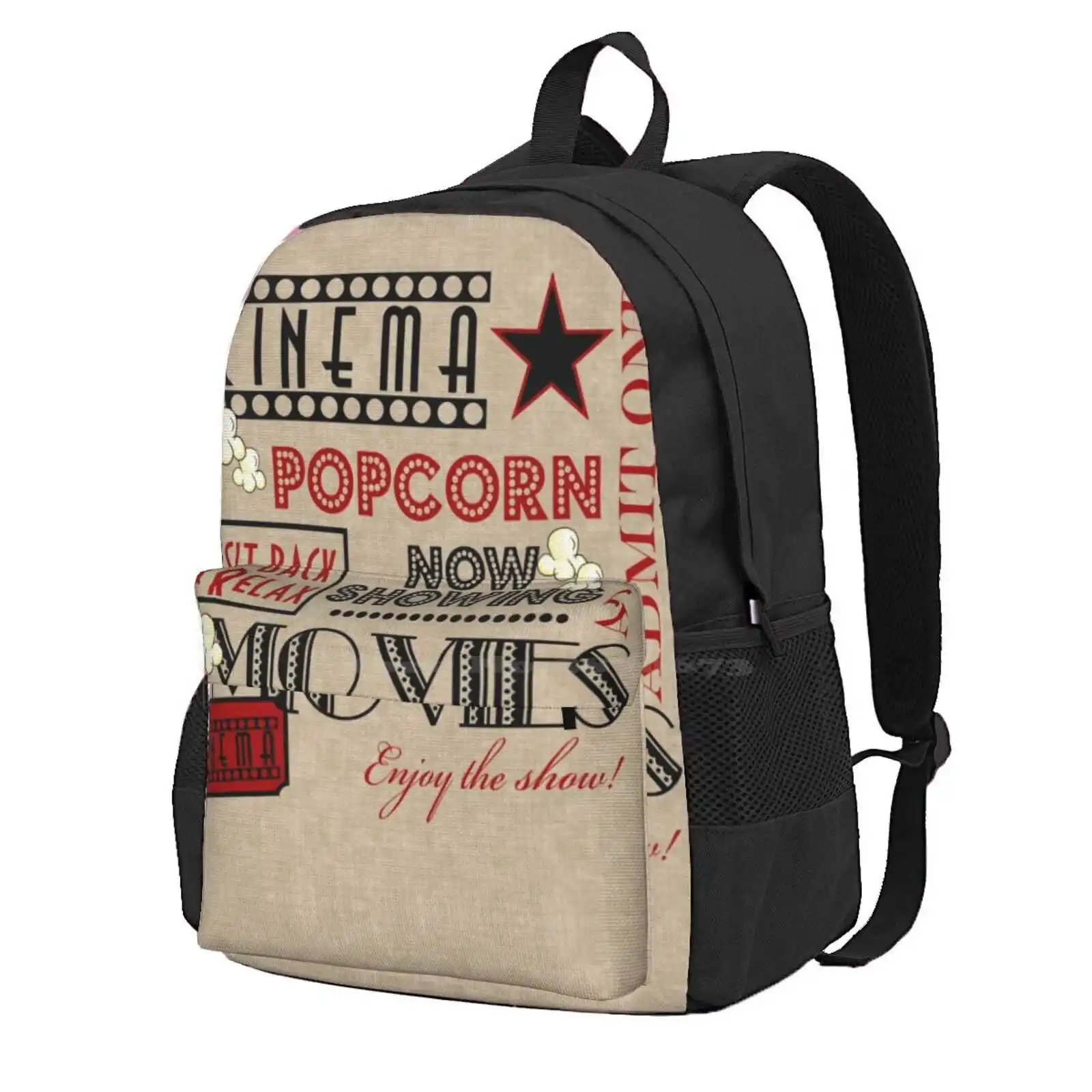 

Movie Theater Cinema Admit One Ticket Pillow-Red Hot Sale Schoolbag Backpack Fashion Bags Theater Theatre Night Home Cinema