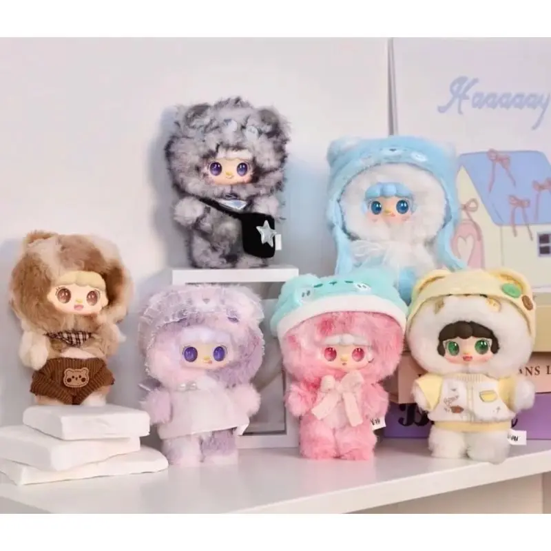 Yooki Plush Doll Blind Box Cute Bear Furry Pendant Bag Charm Hibernation Theme Trendy Ornament Decoration