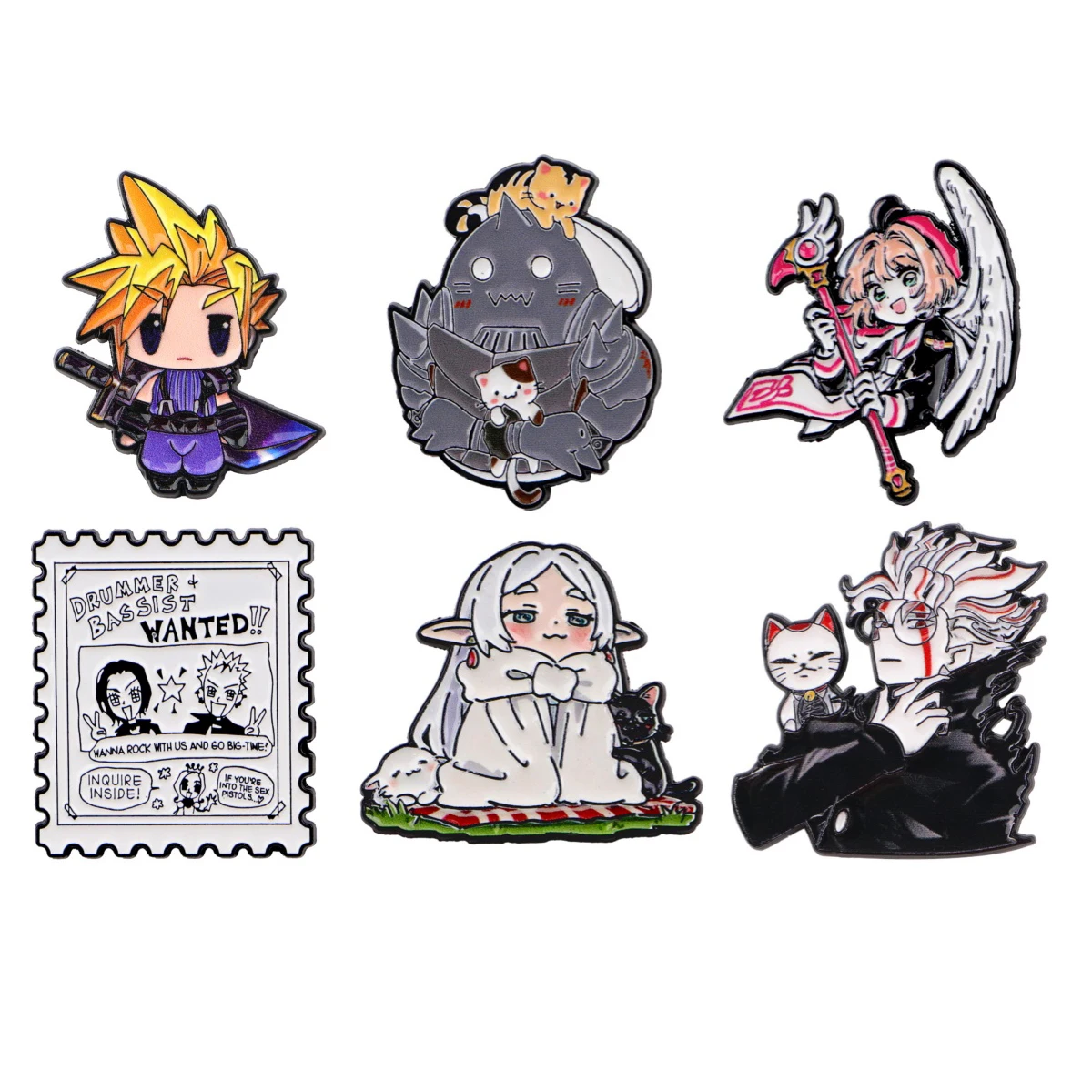 Manga Brooches For Women Anime Boys Girls Enamel Pin Metal Badge Jewelry Clothing Backpack Accessories Friends Gift