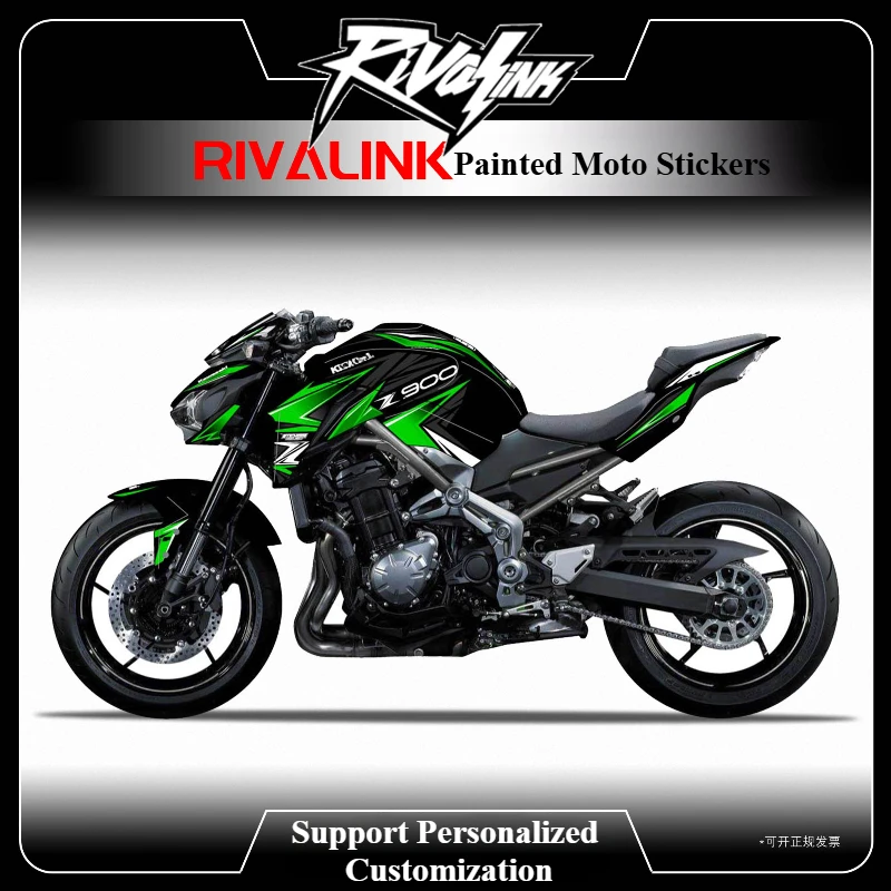 OTOM Motorcycle Stickers Kit 3M Customize Anti-scratch Graphics Decals for Kawasaki Z900 2020 2021 2022 Moto Full Decals Kit