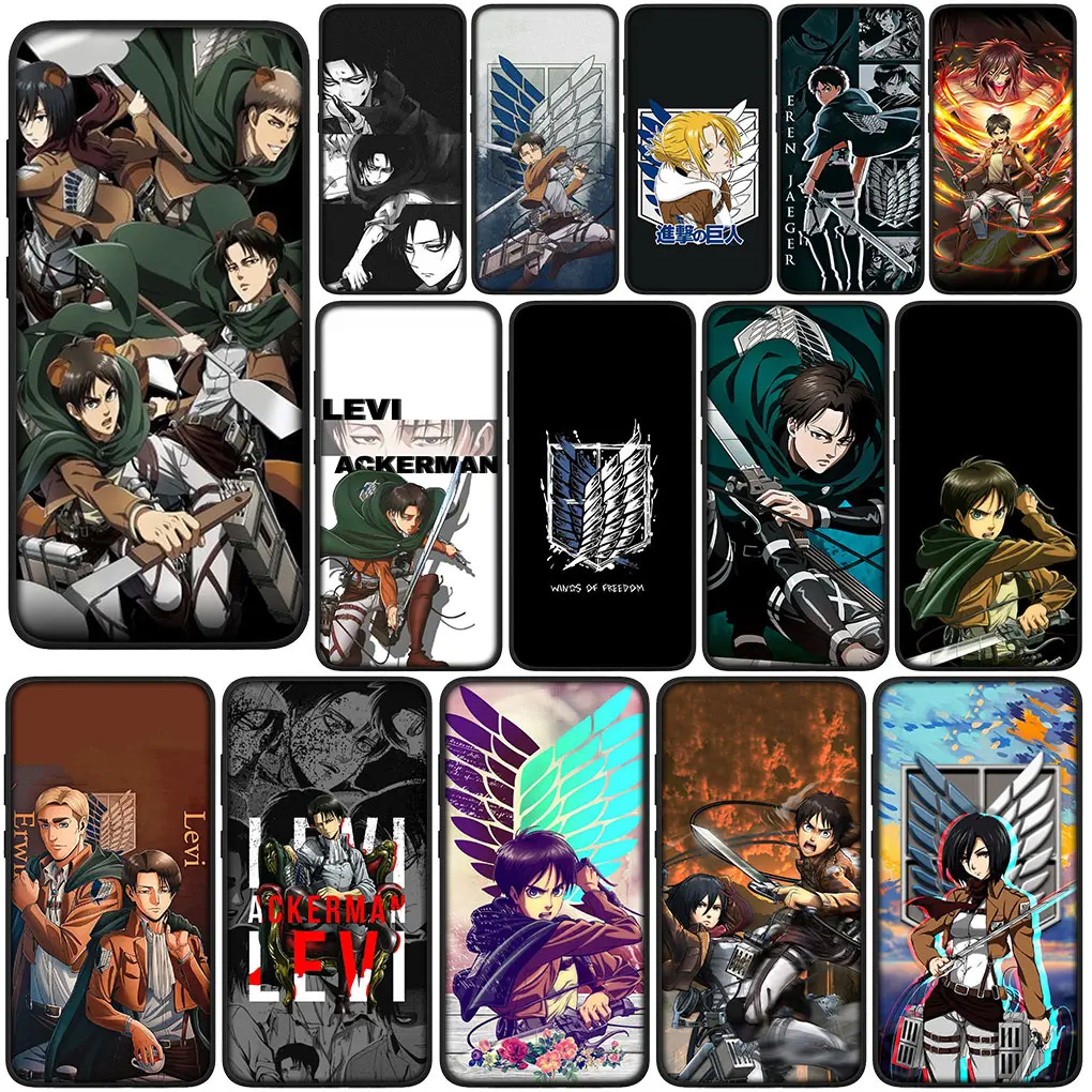 Attack on titan Eren Jaeger Levi for VIVO Y20 Y21 Y33S Y20i Y02 Y16 Y22S Y27 Y21T Y33T Y35 Y36 Y53S Y70 Y76 Y77 Y78 Phone Case