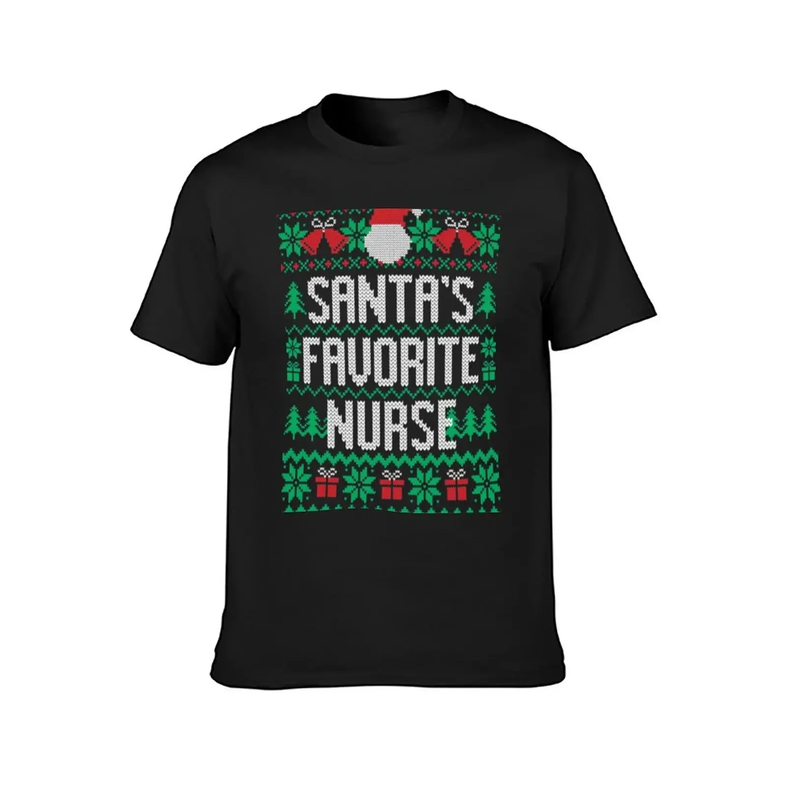 Santa's Favorite Nurse T-Shirt kawaii clothes vintage clothes man clothes oversized t shirt men