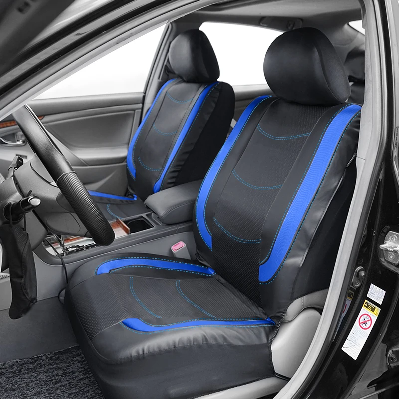 AUTOPLUS Universal Car Seat Covers Artificial Leather Bright Sheet With 3 Zipper Car Accessories Interior Seat Cushion Protector