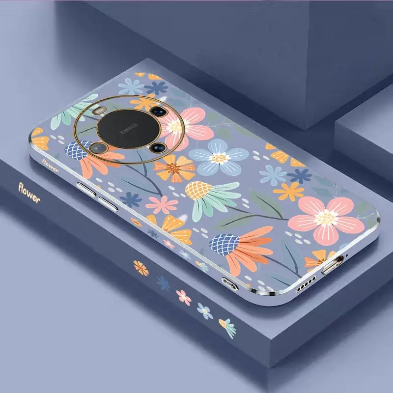 60 Flower Ball Luxury Plating Phone Case For Huawei Mate 60 60Pro 40 50 40 Pro 30 P50Pro P50 P40 P30 P40Pro Nova 11 10SE 9 Cover