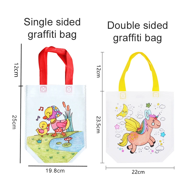 Juguetes de dibujo para niños, bolsa de Graffiti, crayones de 8 colores, juguete educativo para educación temprana, bolsa de almacenamiento de interacción entre padres e hijos TMZ