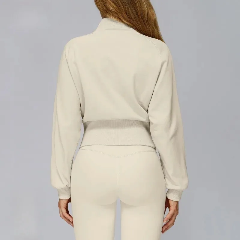 

Windproof Warm Jacket Women Winter Stand Collar Zip Up Hooded Sweatshirt for Outdoor Hiking Running Sports