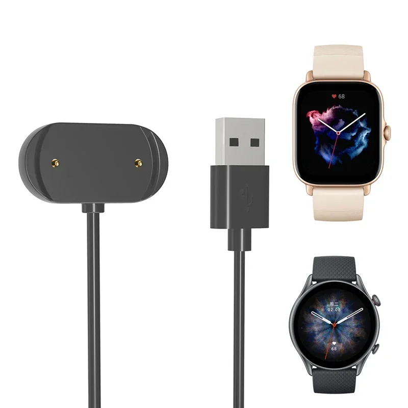 USB Charging Cable For Amazfit T-Rex Pro/GTS 3 4 GTS 2 2e Mini GTS Bip 3 5 Pro Active Edge Charger