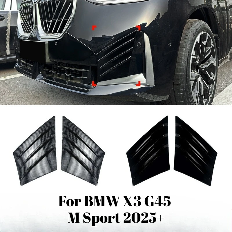 For BMW X3 G45 M Sport 2025+ Gloss Black Air Vent Grille Wind Knife Decor Stickers Modified Car Exterior Accessories