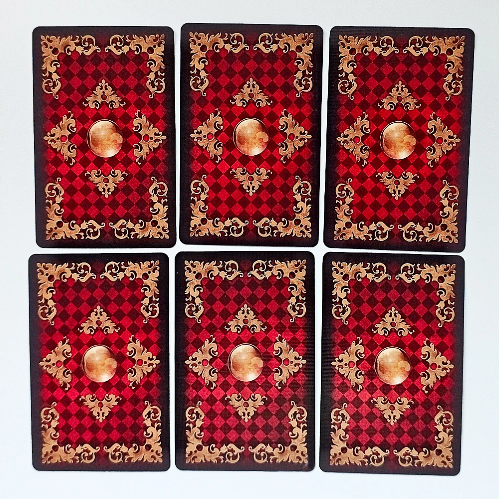 9*6cm Gilded Reverie Lenormand Deck 36 Pcs Lenormand Cards Printed on 350GSM Double-embossed Cardstock