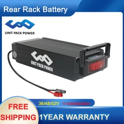 48V Rear Rack Electric Bicycle Battery 36V 20AH 52v 24AH 18650Cell 40A BMS for Ebike Luggage Hanger Taillight  eBike Battery