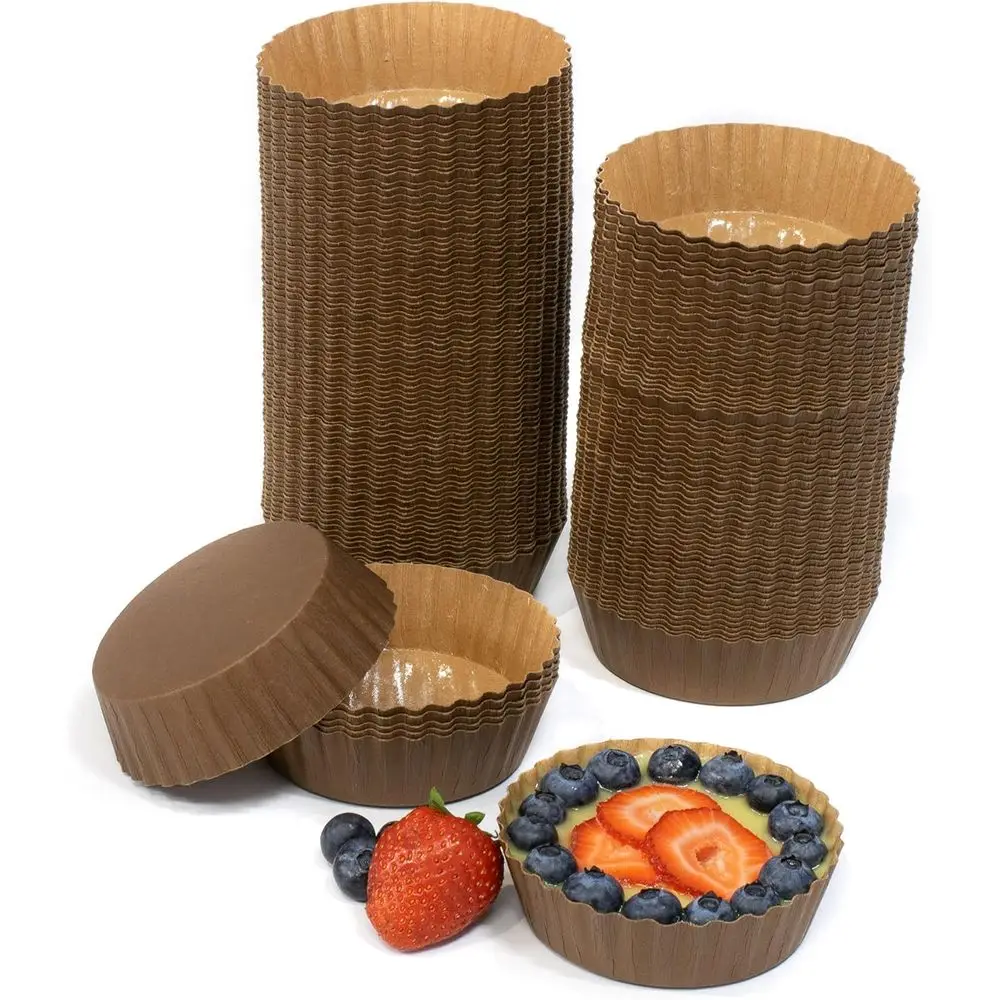 

Durable Ridged Paper Baking Cups - Perfect for Baking and Serving (150)
