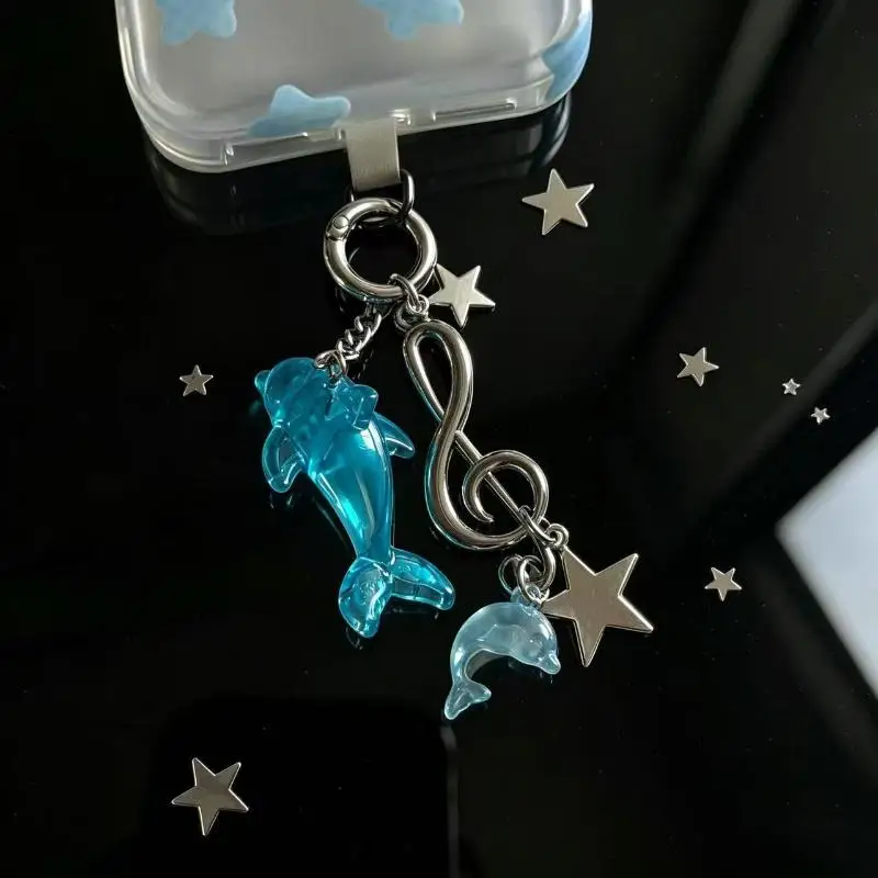 Retro-Legierungs-Delfin-Schlüsselanhänger, kreativer, niedlicher Anhänger für Tasche, Geldbörse, Rucksack, Geschenkidee zum Jahrestag. – Detail 5
