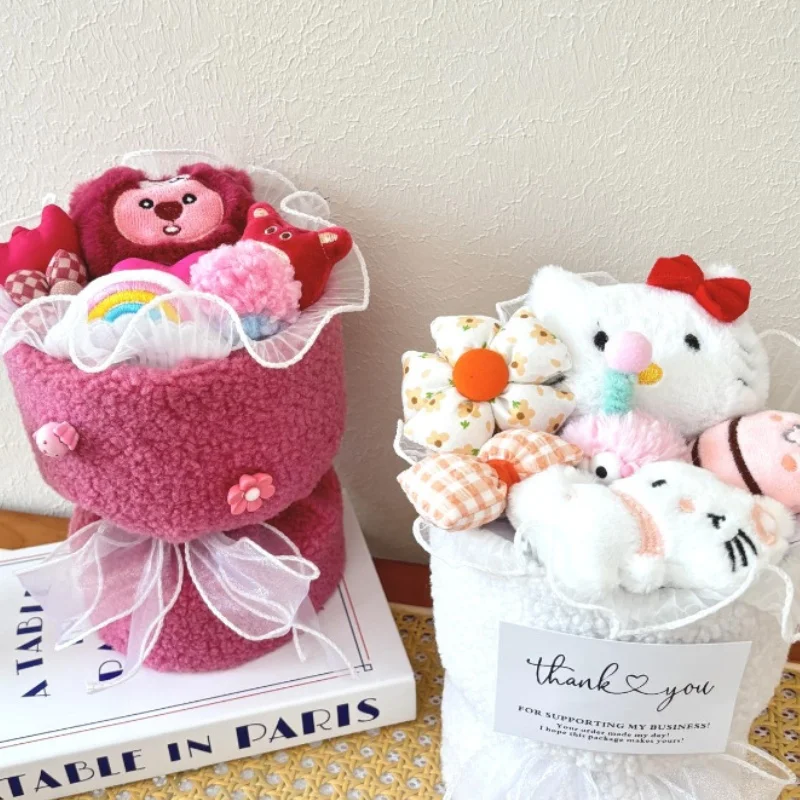 Sanurgente Kuromi Cinnamoroll Surprise Kawaii Cartoon Butter Plush Butter, Cute Butter with Hand Gift, Creative Gift, Finished Bouque