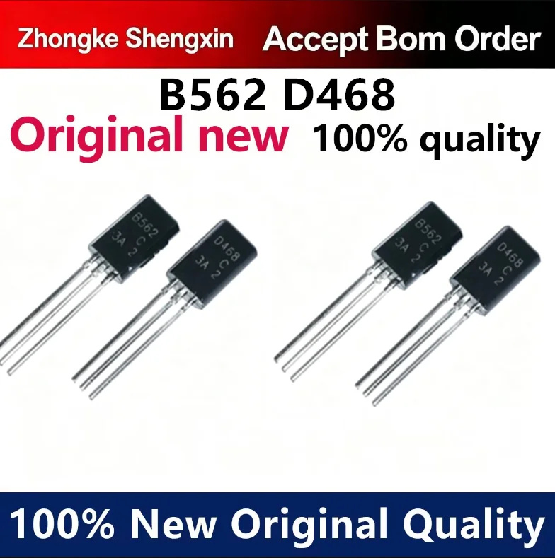 （5pcs-10pcs）2SB562C 2SD468C B562C D468C Transistor Bag TO-92L Low Power Transistor