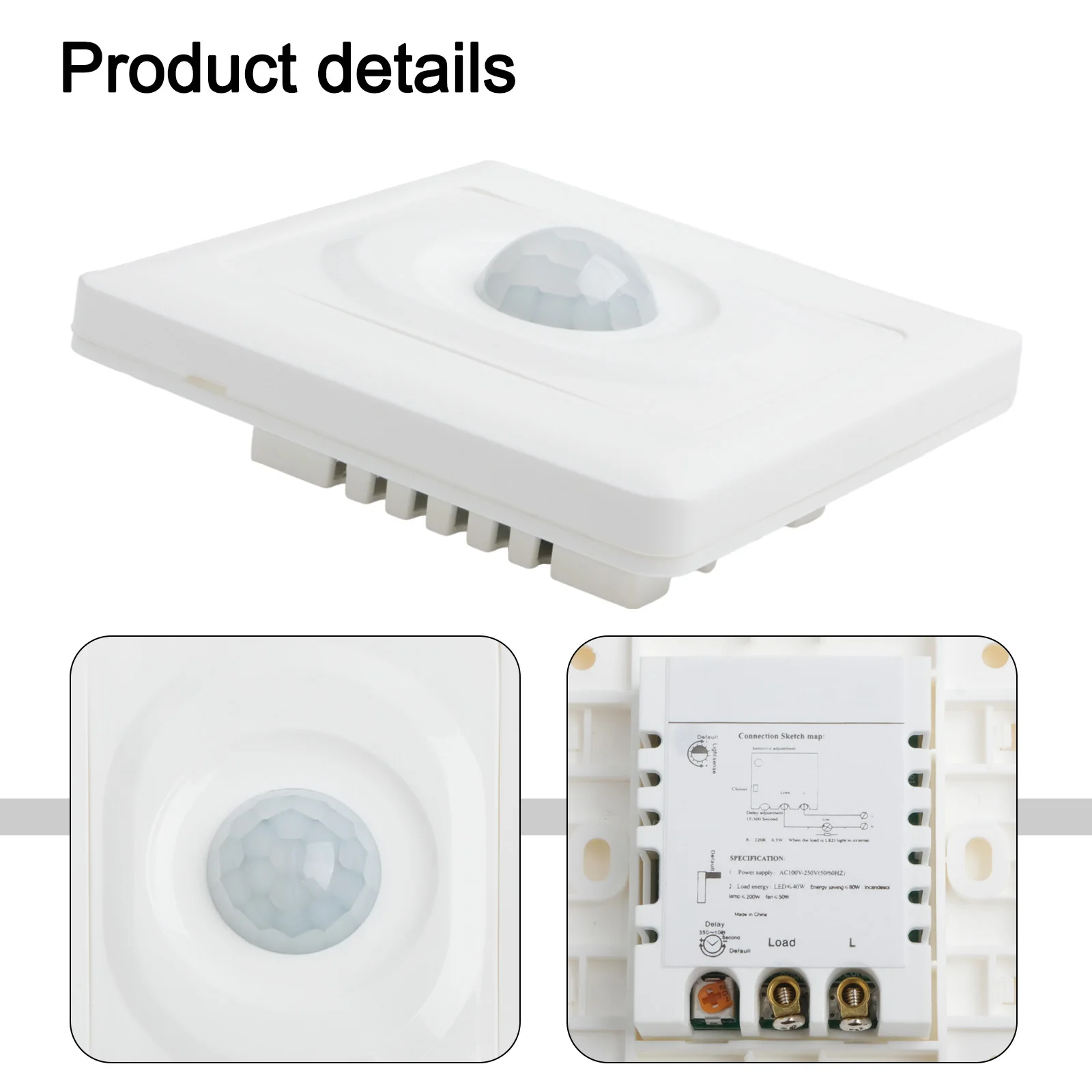 

Энергосберегающий переключатель Автоматический выключатель света Домашнее освещение Сверхширокий диапазон напряжения Технология защиты от помех