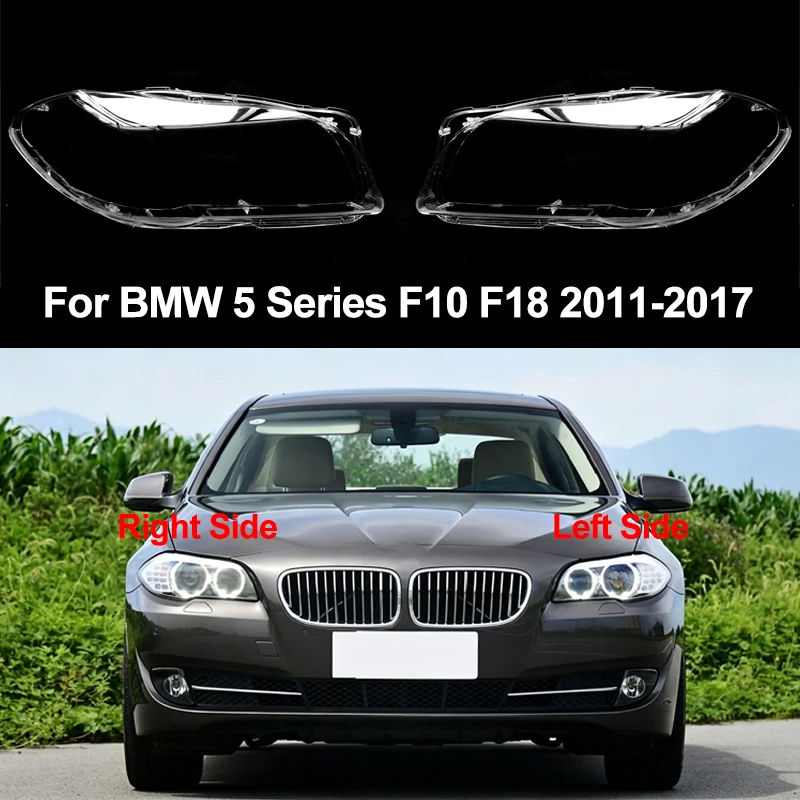 Car Front Headlight Lens Cover For BMW 5 Series F10 F18 520 523 525 535 530 2011-2017 2012 2013 2014 Headlamp Cover Clear Shell