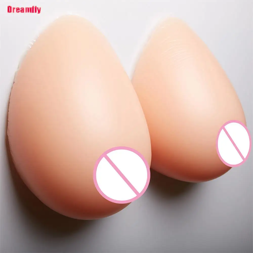 2PC Realistic Shemale Fake Boobs False Breast Forms Crossdresser Boobs Silicone Adhesive Breast Tits For Drag Queen Crossdresser