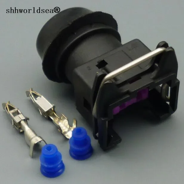 

shhworldsea 3.5mm 2 pin female Auto fuel spray nozzle plug/oil nozzle plug/Methanol refit connector plug car waterproof plug