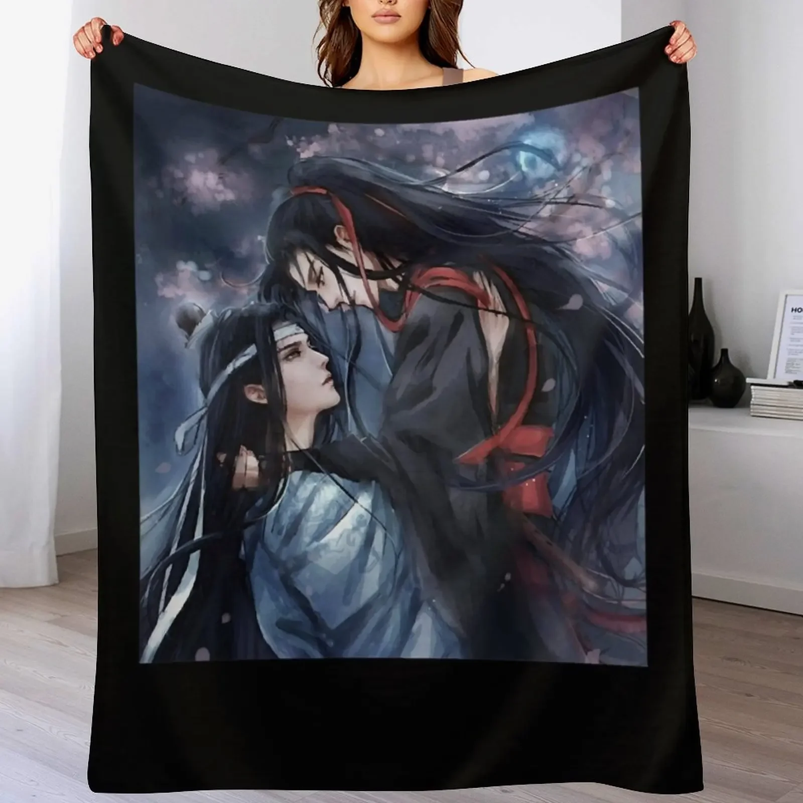 رجل المفضلة مو داو زو شي هدية لعيد ميلاد رمي بطانية تأثيري أنيمي الزخرفية الفاخرة العلامة التجارية لينة سرير البطانيات