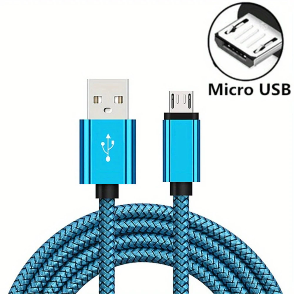 Micro USB Kabel Data Sync 2A Snel Opladen 1/3/5pcs Nylon Gevlochten Oplader kabel Voor Samsung Huawei HTC Android USB Micro Telefoon - afbeelding 1