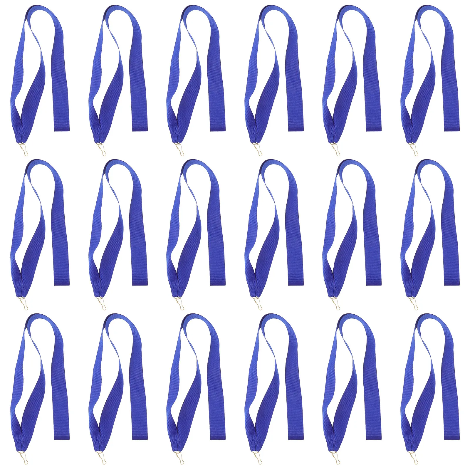

20Pcs Flat Lanyard for Medals High-Density Polyester Strap Foldable Lightweight for Marathon Conference School