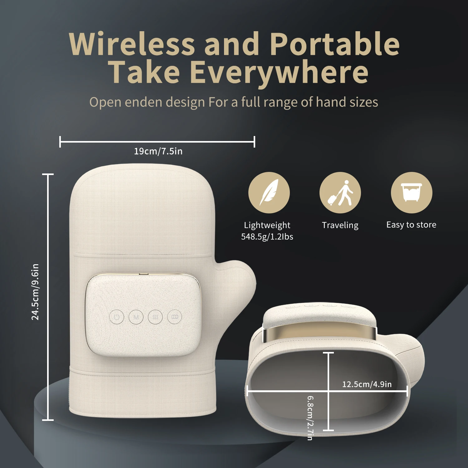 ใหม่ล่าสุดขายร้อนมือนวดความร้อนการบีบอัดเครื่องมือนวดมือมือถืออุปกรณ์นวด