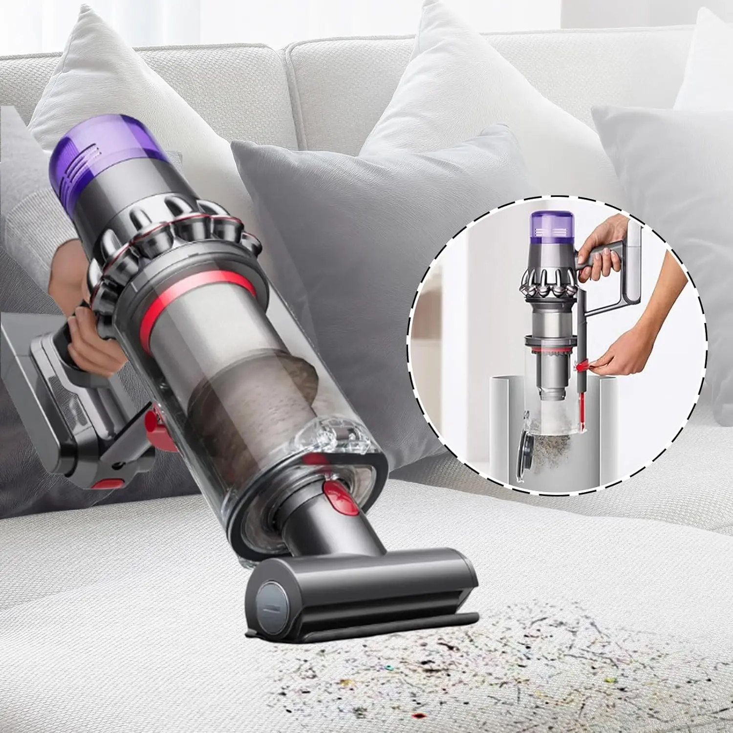 For Dyson V11 V15 SV14 SV15 SV22 Vacuum Cleaner Large Size Dust Bin with HEPA Filter,Dust Bucket Replacement Part image 5