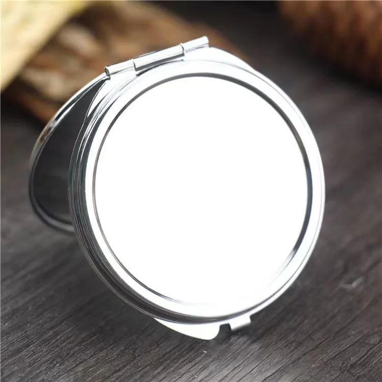 Portable Stainless Steel Makeup Double Sided Mirror Pocket Folded-Side Cosmetic Make Up Mirror Small Various Shapes 1pc  Women G