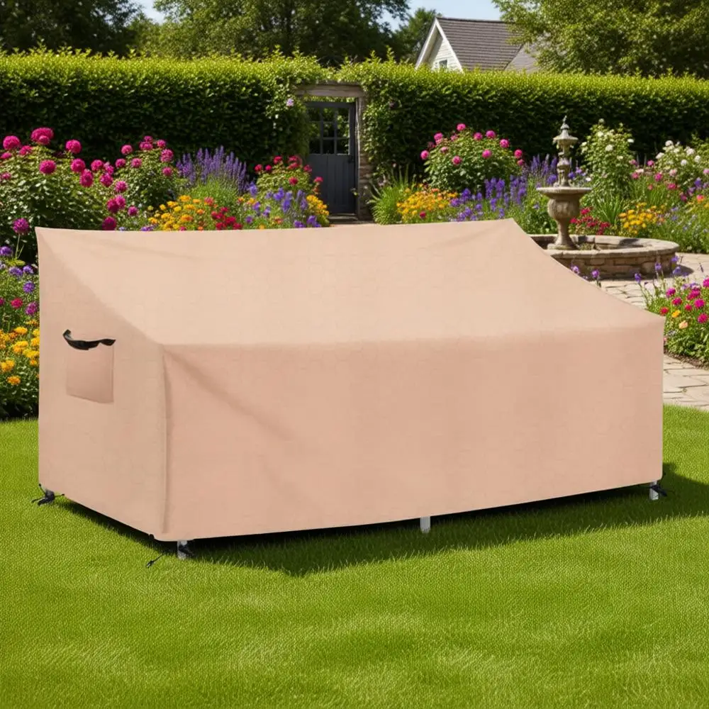 

Tear Resistant Patio Sofa Cover, Heavy Duty Waterproof UV Resistant Outdoor Bench Patio Loveseat Cover, 60 W x 35 D x 35 H