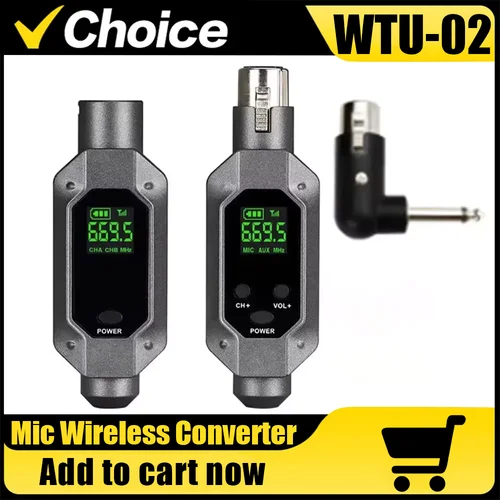 Convertidor de micrófono inalámbrico, conjunto de transmisor y receptor XLR Universal, sistema recargable para mezclador de Audio de micrófono dinámico