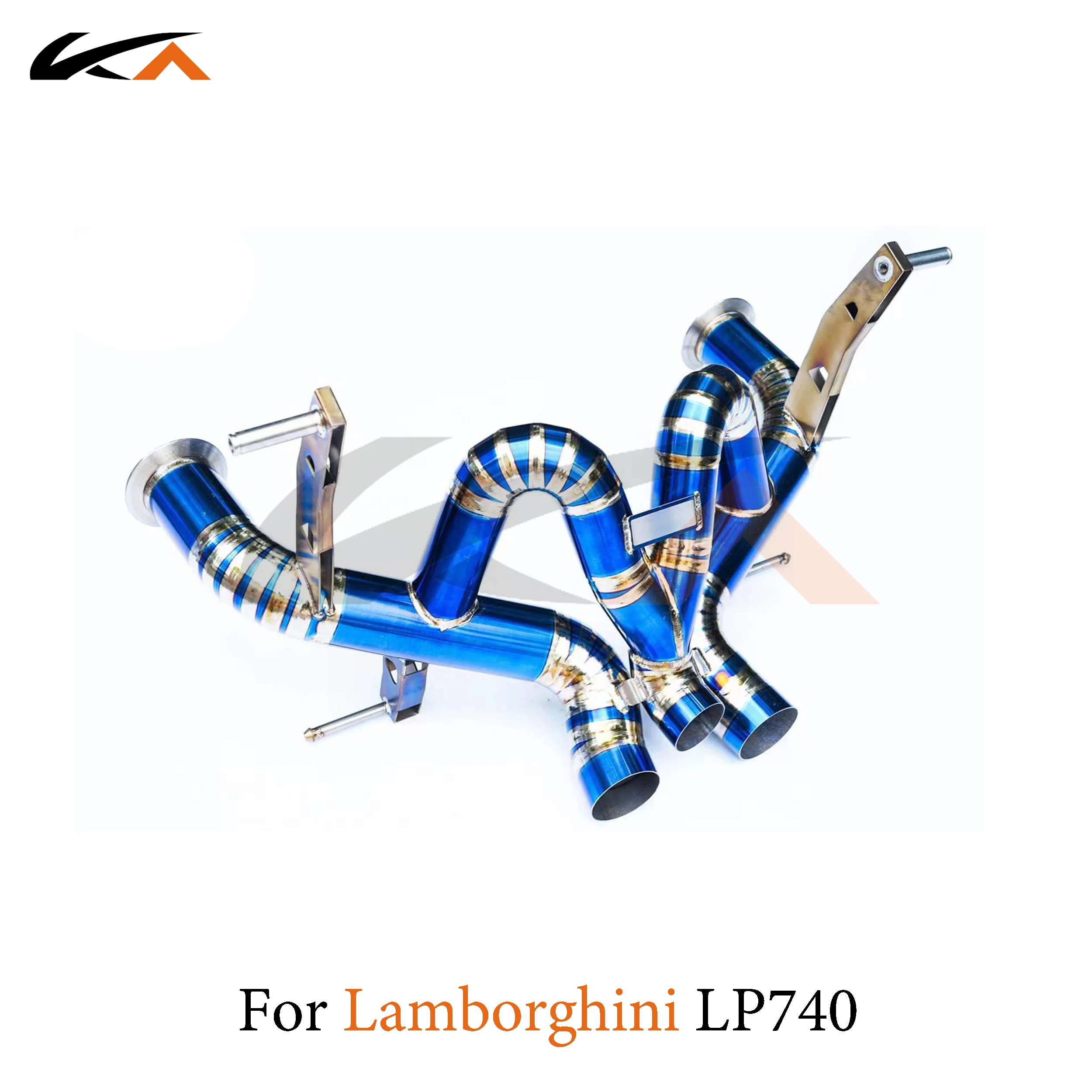 KA Tuning exhaust system titanium alloy catback for Lamborghini LP740 rear section performance parts straight pipe