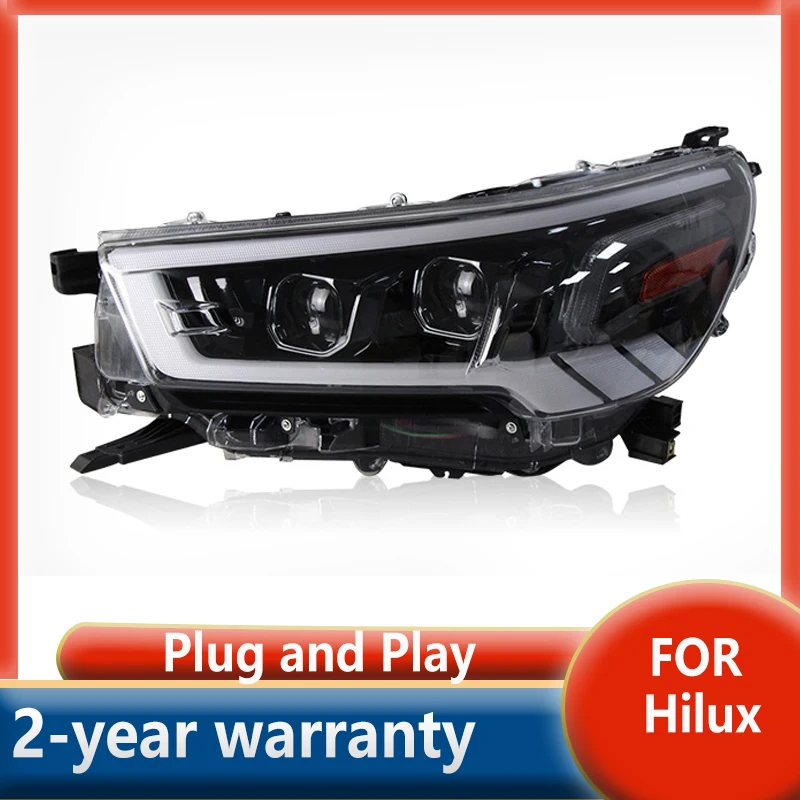 Car Accessories Head Lamp for Toyota Hilux  2021 Headlight Hilux Vigo Revo Headlights LED DRL Dynamic Turn Signal