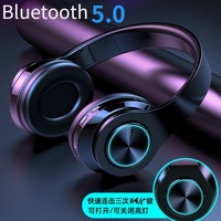 B39 LED Bluetooth V5.0 Headset Sports Wireless Headphone Subwoofer Wireless Stereo Support Card Earphone White For All phone