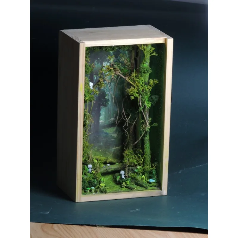 #Fun Tide Fun Blind Box, Ghost Princess Scene Model, Hayao Miyazaki Anime Scene, Moving in Wooden Box