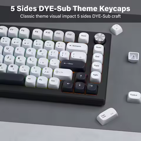 XVX White MOA Keycaps Japanese 75 Percent PBT Keycaps Custom Bow Key caps Dye-Sublimation 137 Keys Keyboard Keycap Set