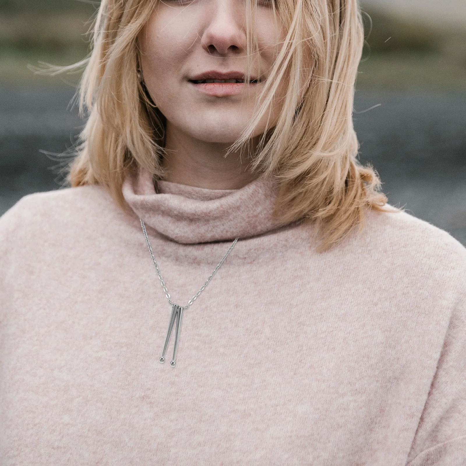 قلادة عصا الطبل الهيب هوب متينة وآمنة للاستخدام قلادة ذات مظهر فريد لعشاق الموسيقى وعشاق الموضة #6