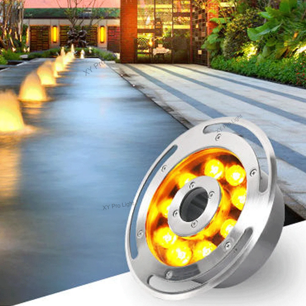 

12V 6W LED Swimming Pool Lamp IP68 Waterproof 9W Embedded Fountain Lights 12W RGB UnderWater Lamp Pond Led Piscina Luz Spotlight
