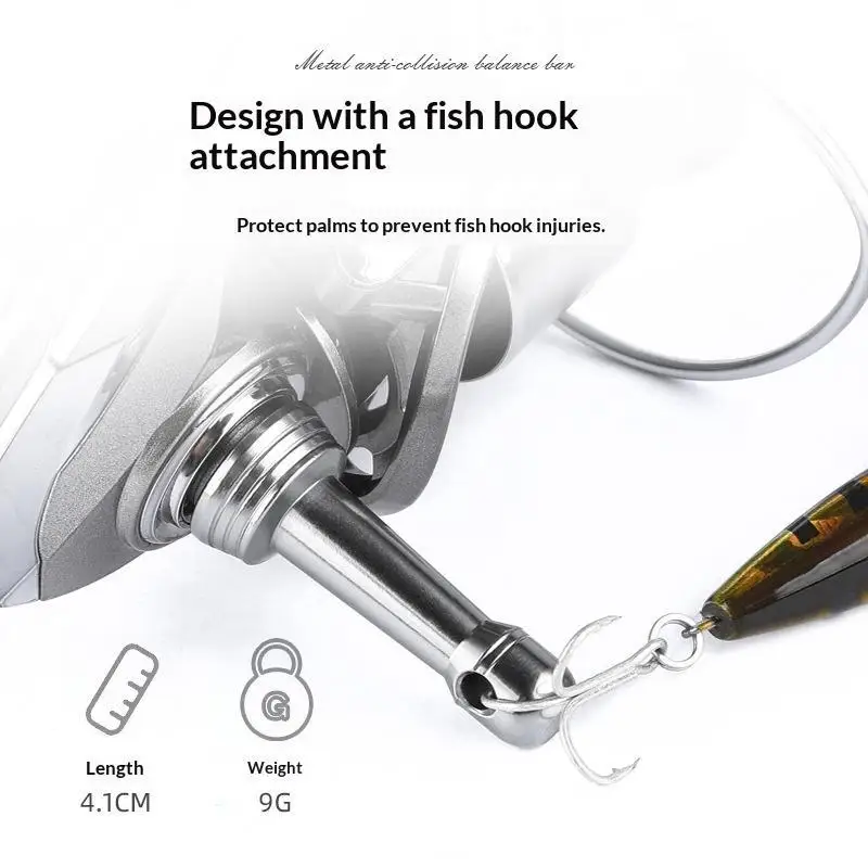 New Fishing Wheel Balance Rod Universal Aluminum Fishing Reel Balancers Insertion In/Screw In Stand With Gasket Rubber Rings view 2