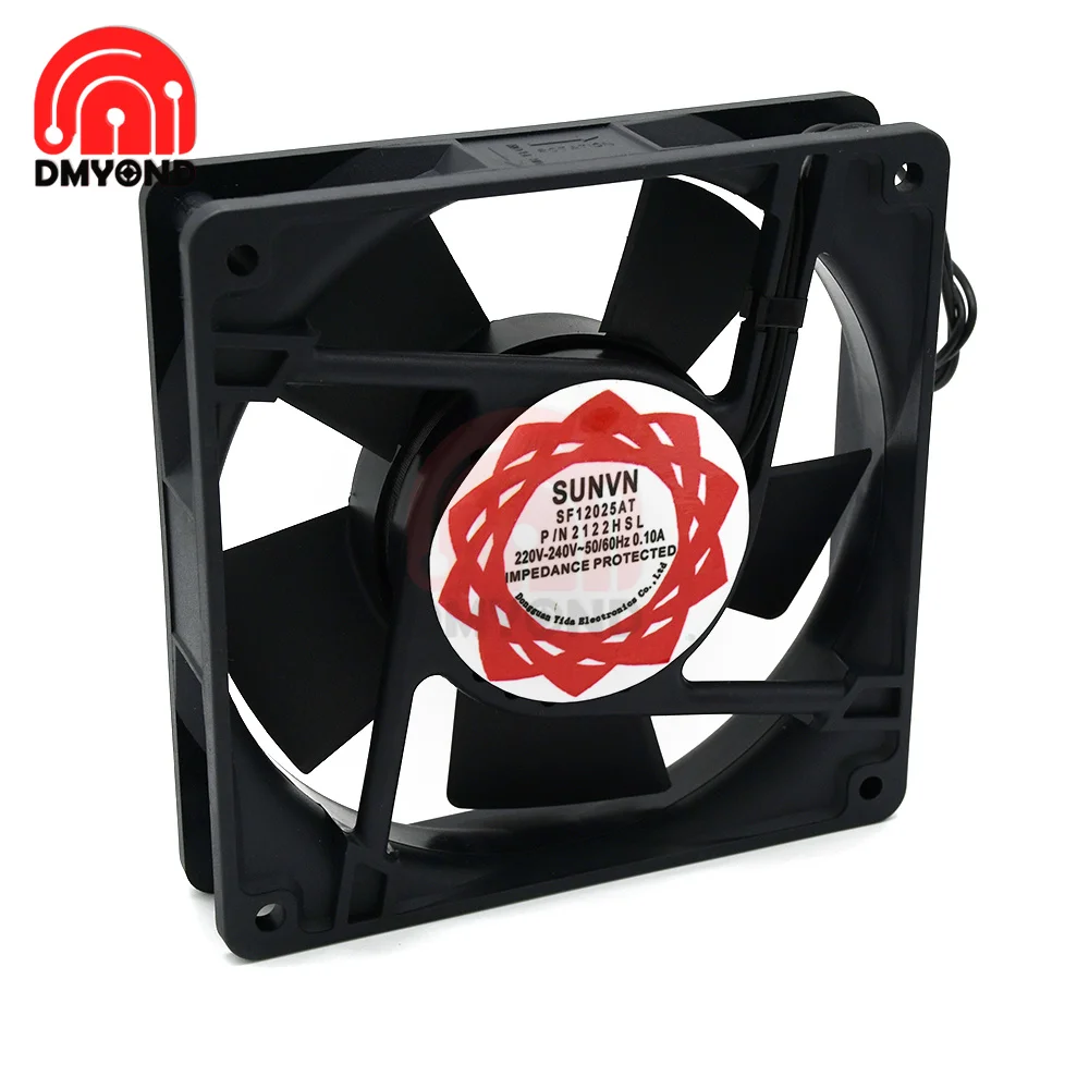 Ventilador de refrigeración de carcasa, 12cm, 120mm, CA 220V, 0.1A, SF-12025