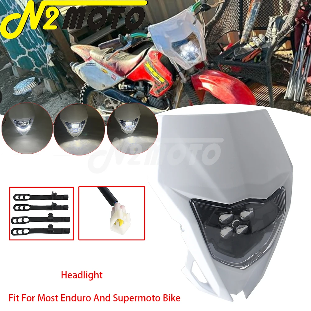 Motorcycle High Low Beam DRL Headlight Head Lamp For Yamaha Kawasaki WR450 250F DRZ400S KX450 KLX250 Enduro Supermoto Dirt Bike